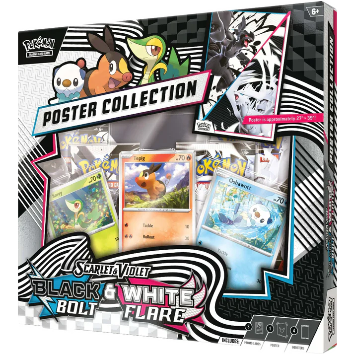 Scarlet & Violet: Black Bolt & White Flare Unova Poster Collection